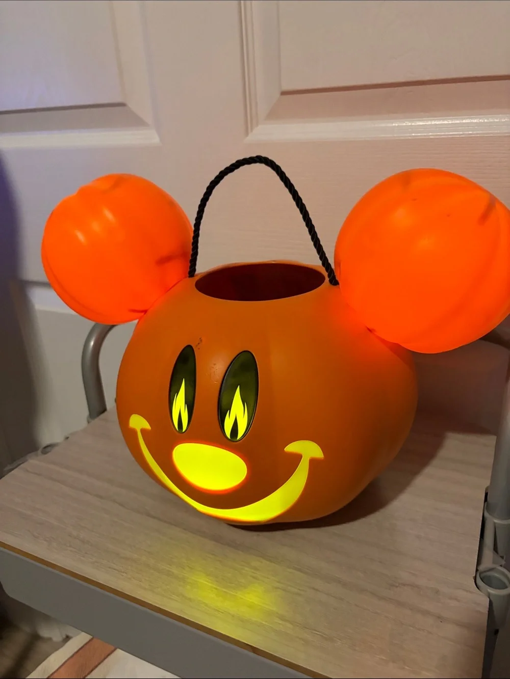 Disney Halloween Mickey Pumpkin Light-Up Treat Bucket